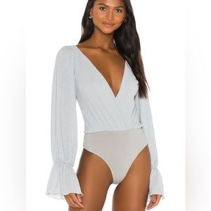 TULAROSA Wesley Bodysuit in Ice Blue